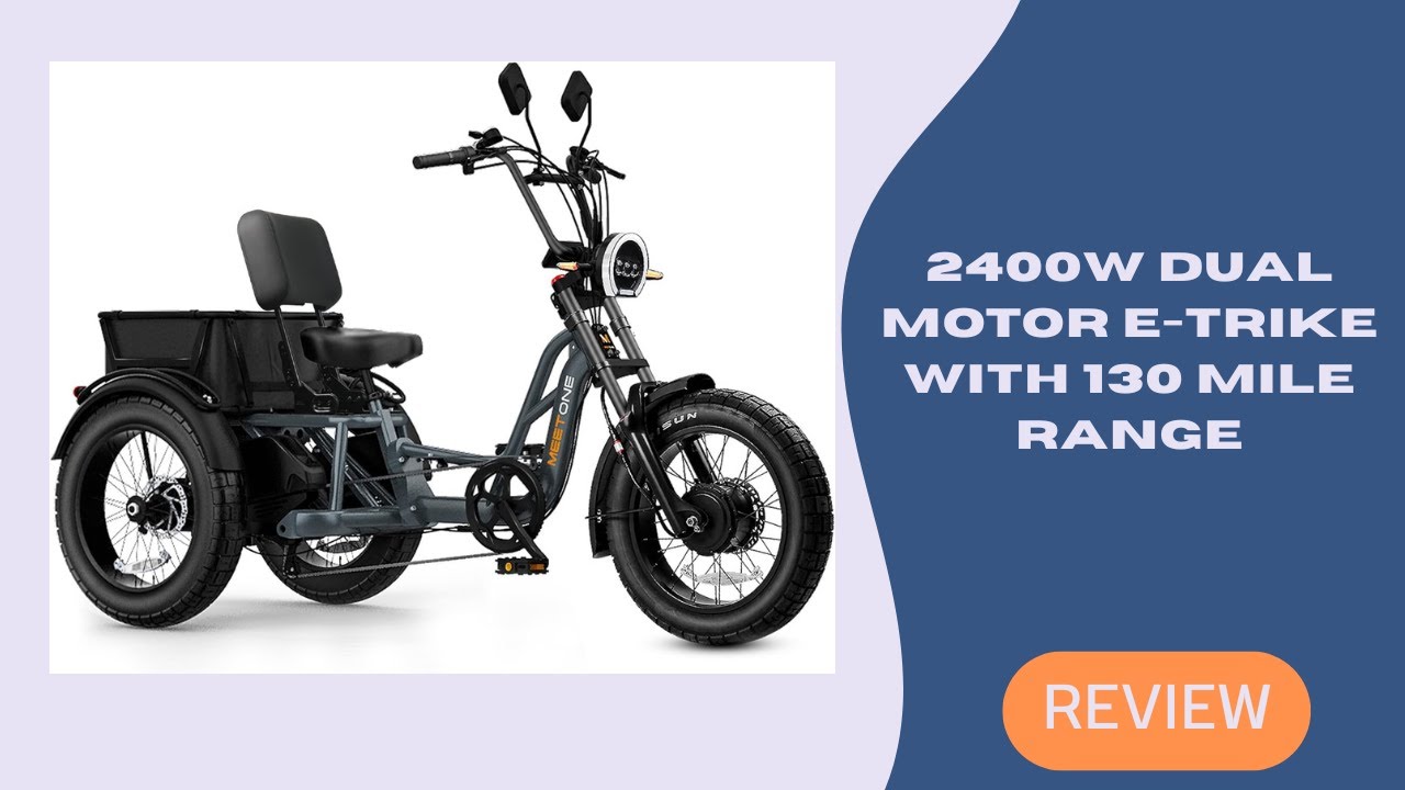 2400W Dual Motor E-Trike with 130 Mile Range? | Tour Fat Tire Electric Tricycle