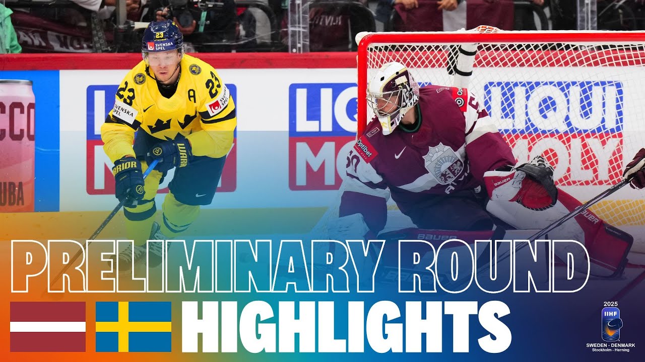 Highlights: LATVIA vs SWEDEN | 2025 #MensWorlds #IIHF