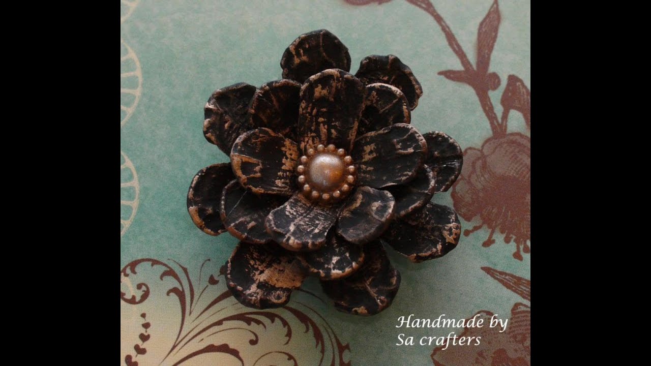 DIY:Easy to make Pine Cones flower tutorial by SaCrafters