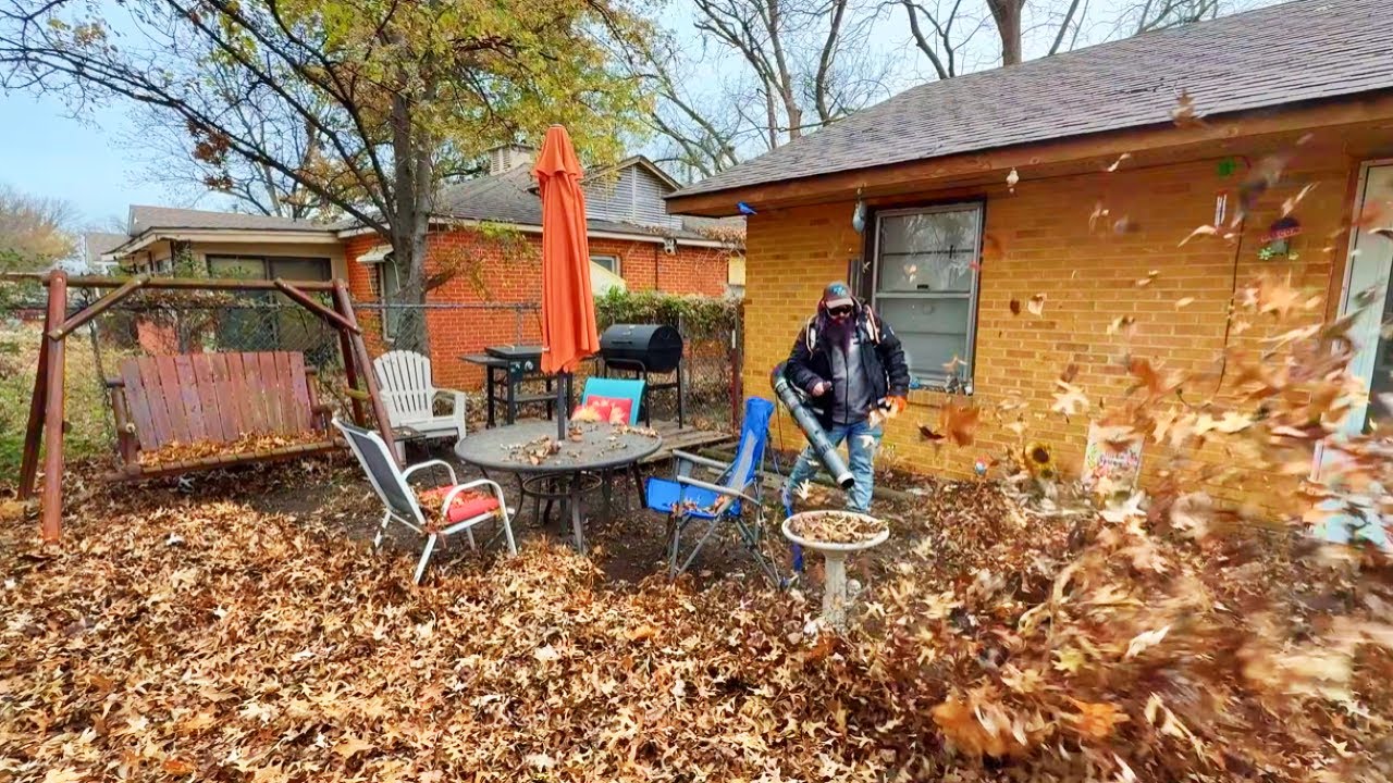 I Gave Away a $400 LEAF CLEANUP for FREE — and TOOK Something Instead - START TO FINISH LEAF REMOVAL