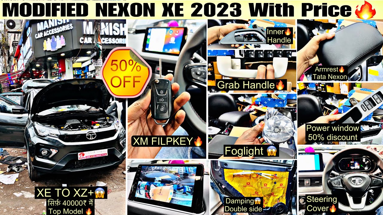Modified Tata nexon 2023 With Price 🔥 Nexon Base to Top 😱 Nexon Xe converted into XZ+ Only 40k
