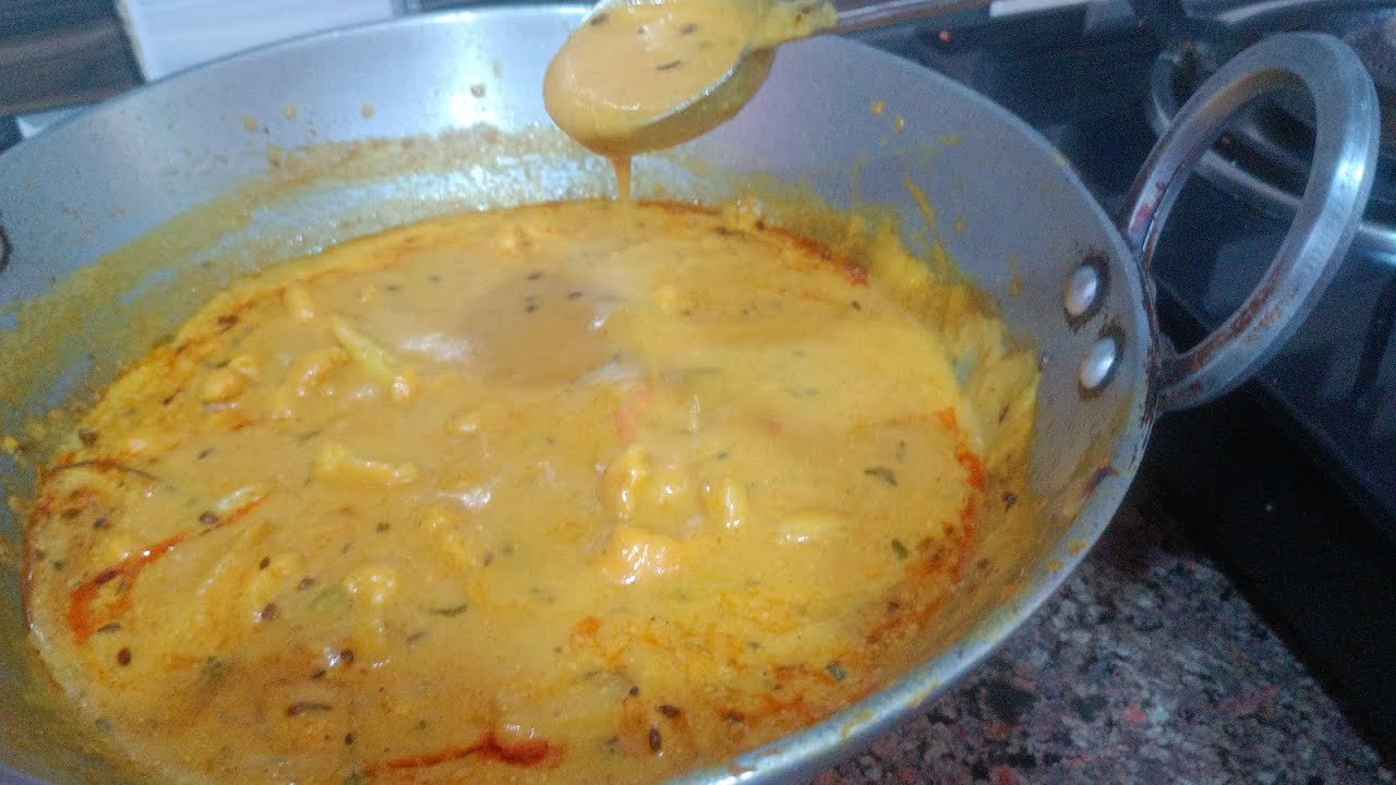 बिना पकौड़े की नई स्टाइल कढ़ी, फूलगोभी का कमाल 💯🔥😲#viral #holi#cooking #tiktok 