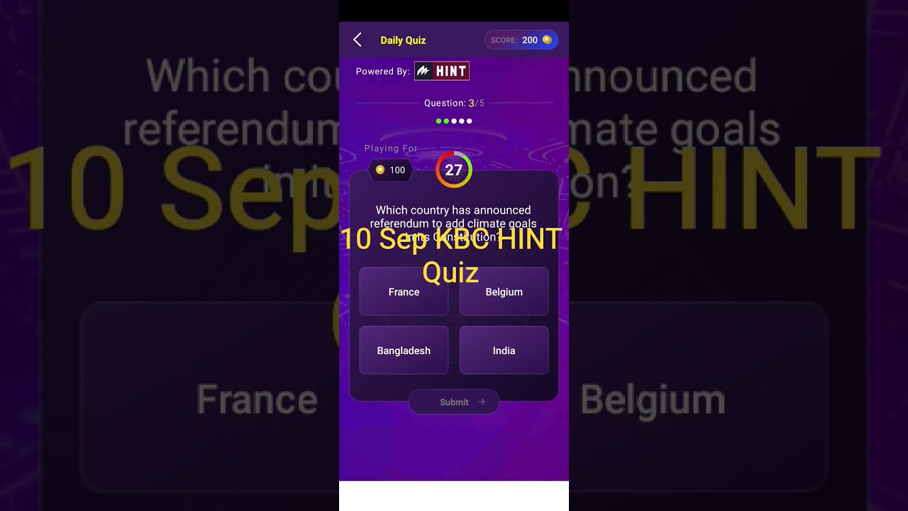 KBC OFFLINE QUIZ 10 Sep 2025|KBC Daily Quiz Answers|#kbcshorts|TechtipsTrust