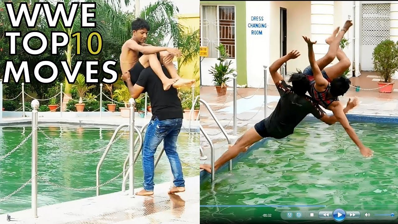 WWE TOP 10 MOVES IN THE POOL | OYE TV
