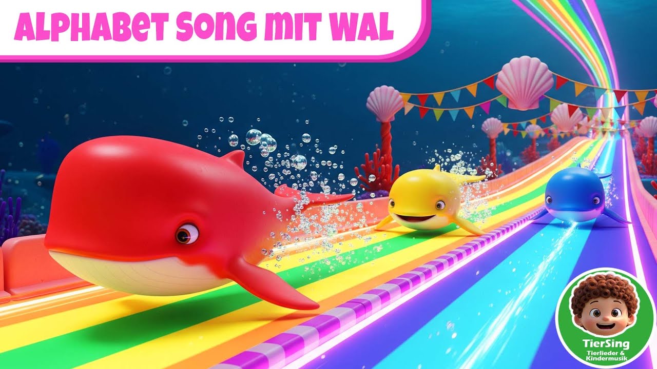 ABC Lied für Kinder 🐳 Alphabet Song mit Wal 🎵 TierSing – Kinderlieder & Lernlieder