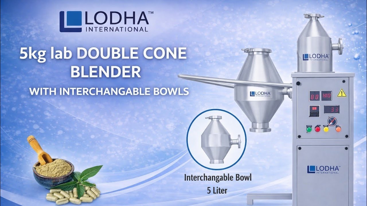5 Kg Lab Double Cone Blender | Powder Mixer