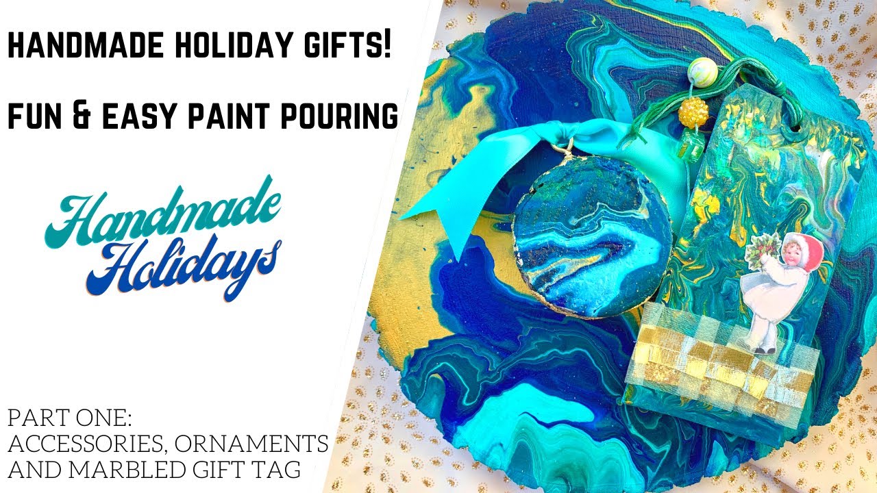 Handmade Holiday Gifts & Decor | Paint Pouring!