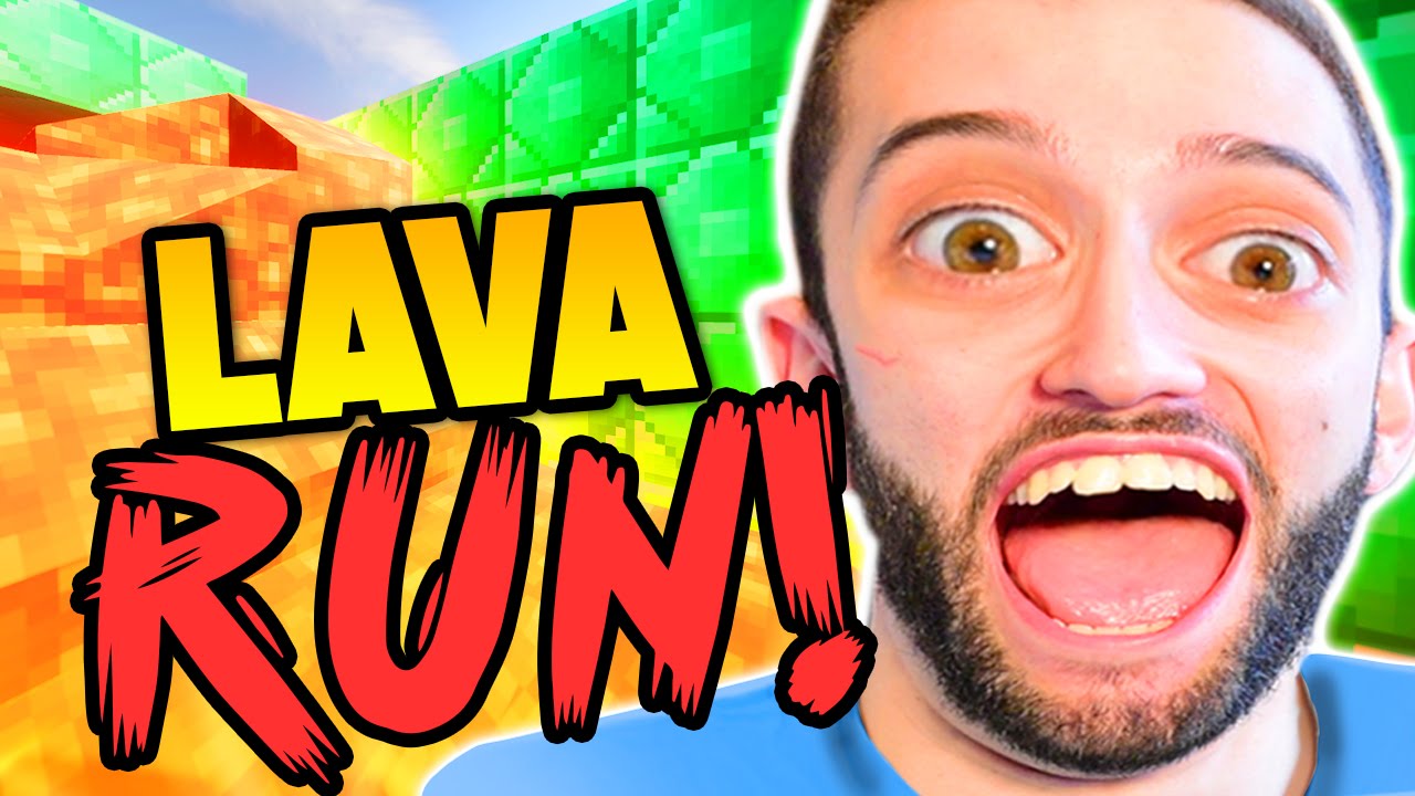 RUN FROM THE LAVAAAAAAAAA! Minecraft Lava Run w/ The Pack