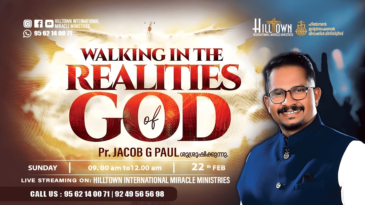 🔴LIVE | Sunday Malayalam Service | Pas. Jacob G Paul | Hilltown International