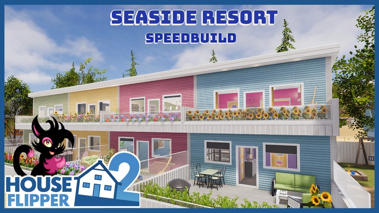 House Flipper 2 | Seaside Resort - Full Build and Tour - Speedbuild