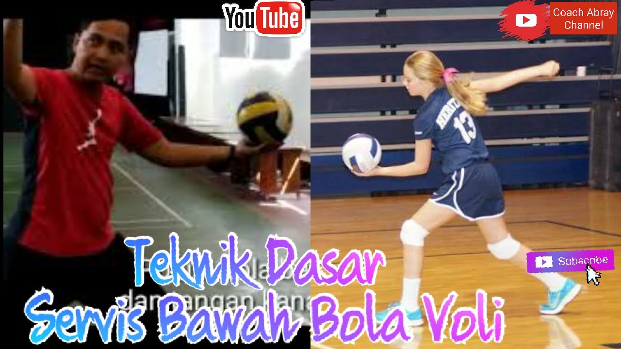 TUTORIAL TEKNIK DASAR SERVIS BAWAH BOLA VOLI yg baik & benar || Under Hand Serve Skill in Volleyball