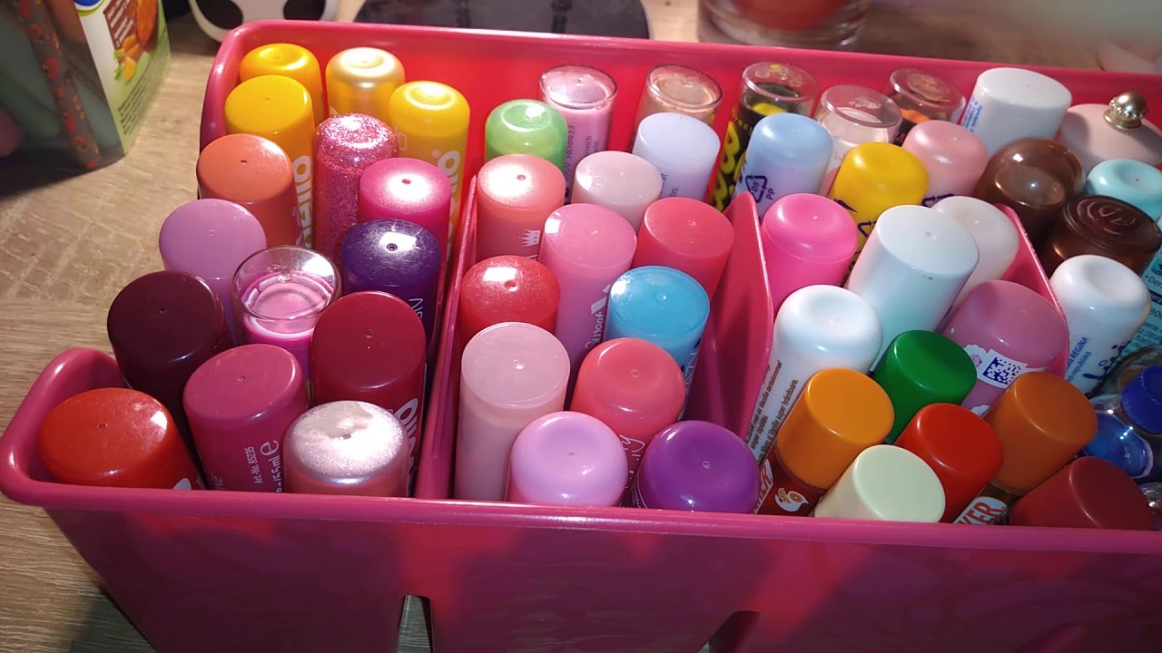 My lip balm collection/ Moja zbierka balzámov na pery