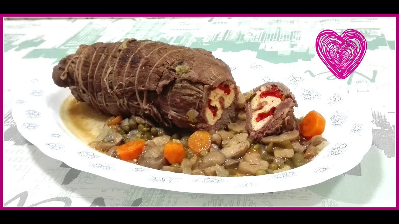 Aleta de ternera  rellena (carne rellena) paso a paso
