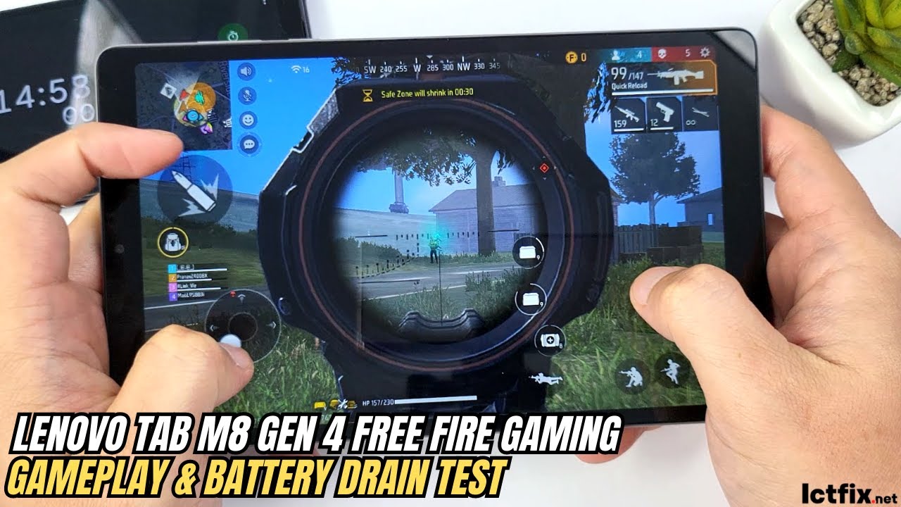 Lenovo Tab M8 Gen 4 Free Fire Gaming test | Helio A22, 3GB RAM