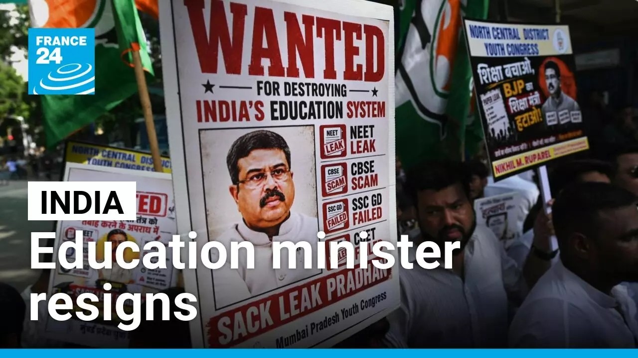 India's education minister resigns in major victory for youth protesters &bull; FRANCE 24 English