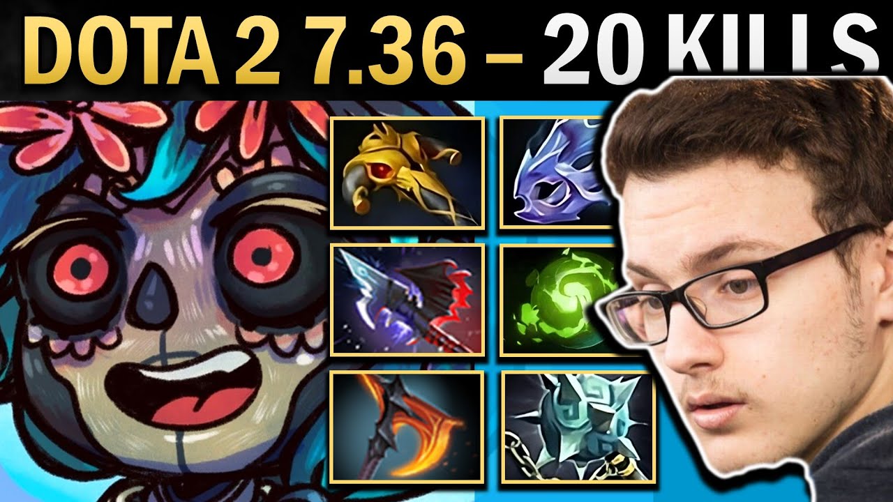 Muerta Gameplay Miracle with 20 Kills and Gleipnir - Dota 2 7.36