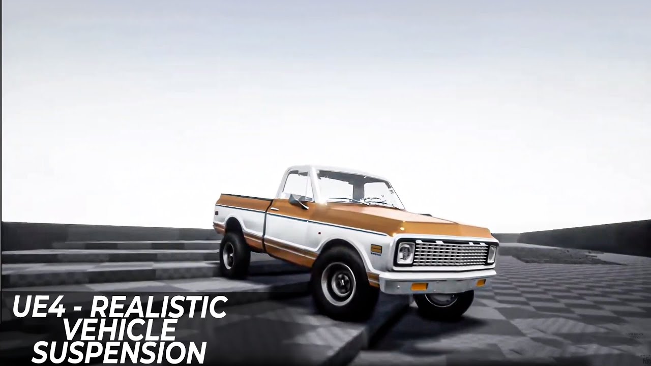 Realistic Vehicle and Suspension Test - Unreal Engine 4 - Prototype