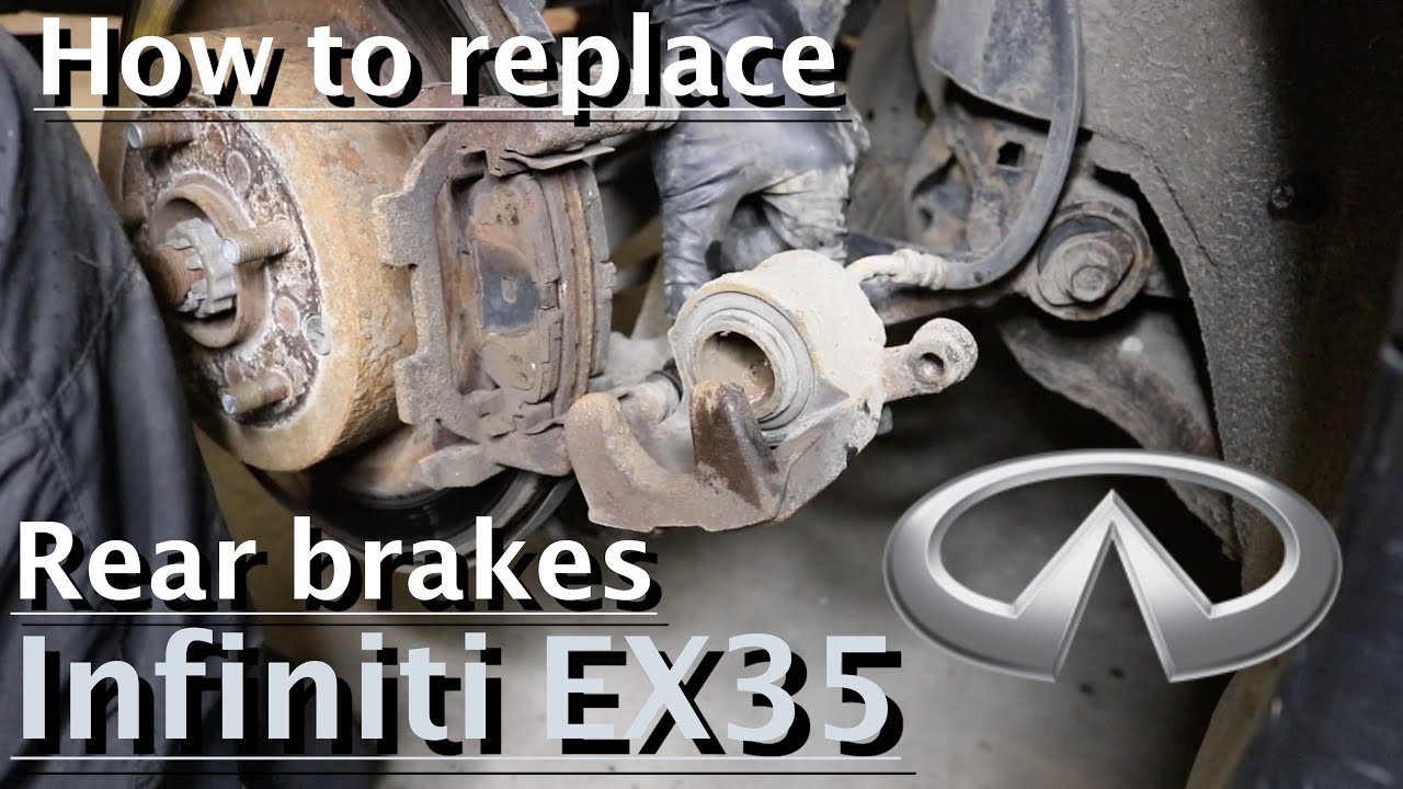 How to replace rear brake pads and rotors on Infiniti EX35 : DIY