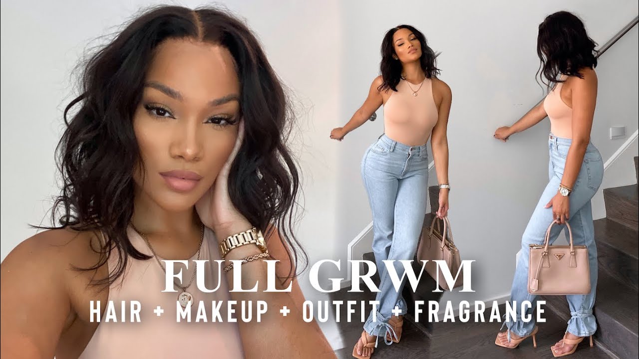 FULL GRWM CASUAL SOFT GLAM LOOK! | MAKEUP + HAIR + OUTFIT + FRAGRANCE | ALLYIAHSFACE