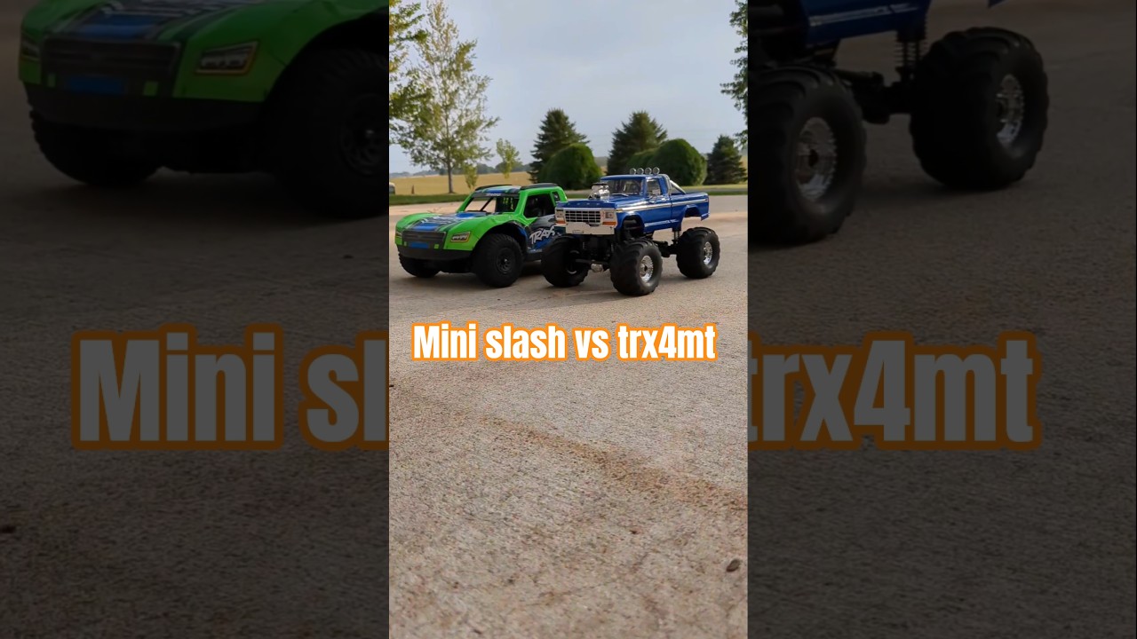 traxxas Mini slash vs Traxxas trx4mt #traxxas #vs