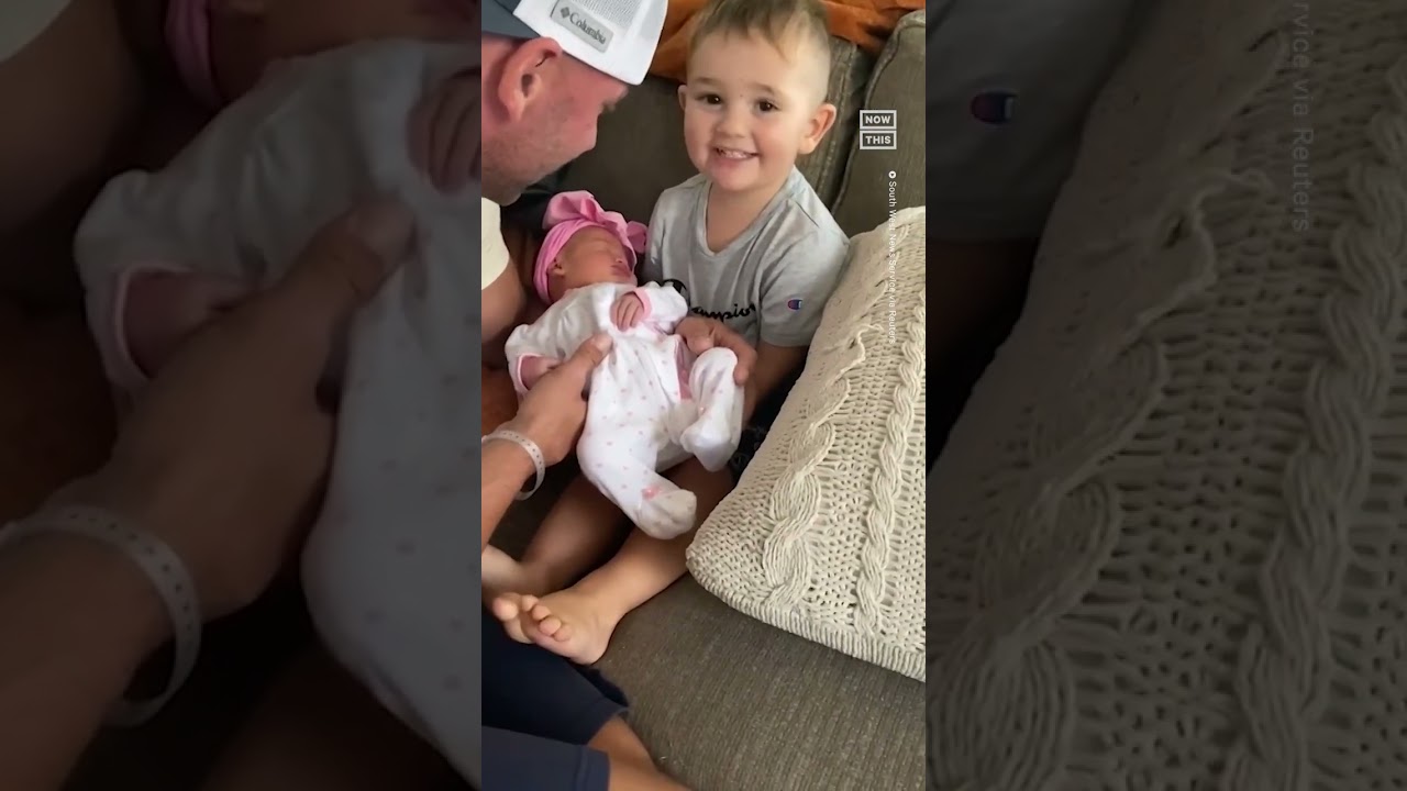 Mom Shares Adorable Video of 2-Year-Old Meeting Newborn Sister