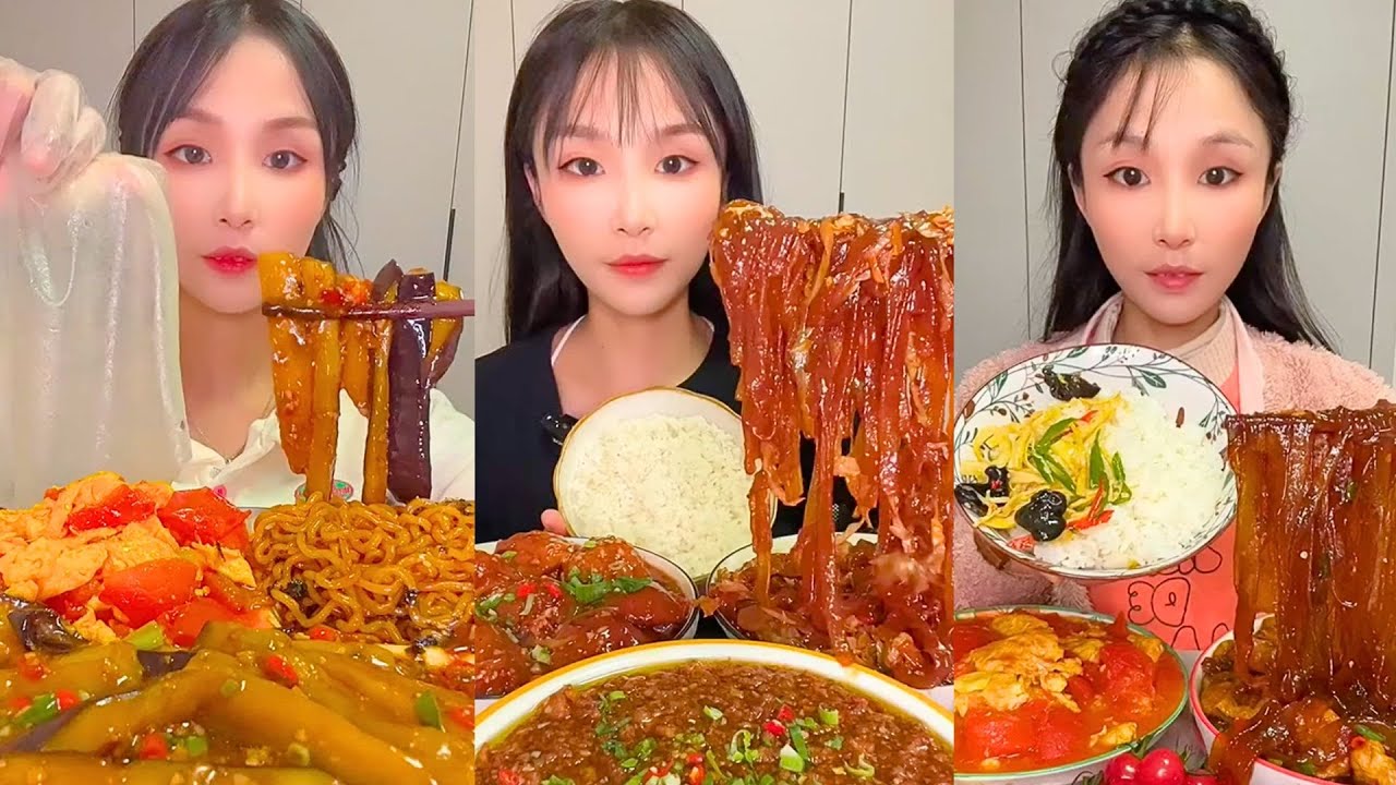 Insane Chinese Takeout Mukbang | Spicy Noodles, Rice Rolls & Crunchy Chicken ASMR 
