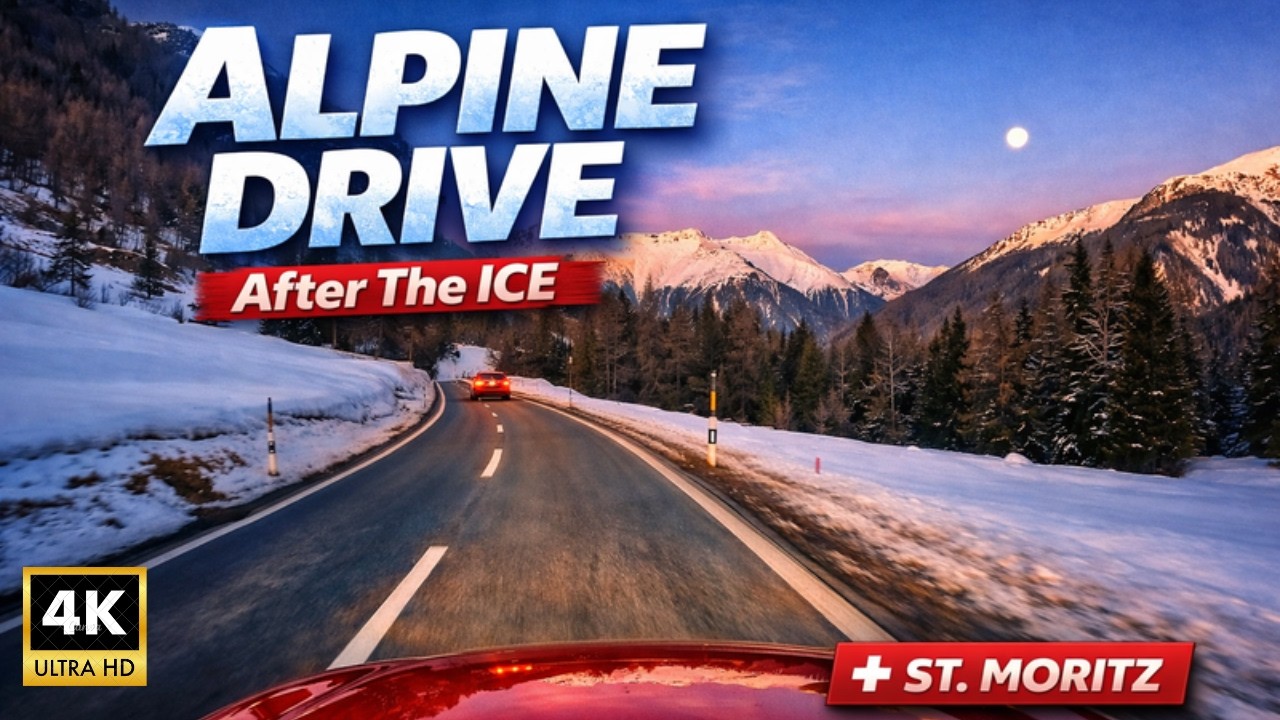 The Road After The I.C.E. | Scenic Winter Drive in the Swiss Alps