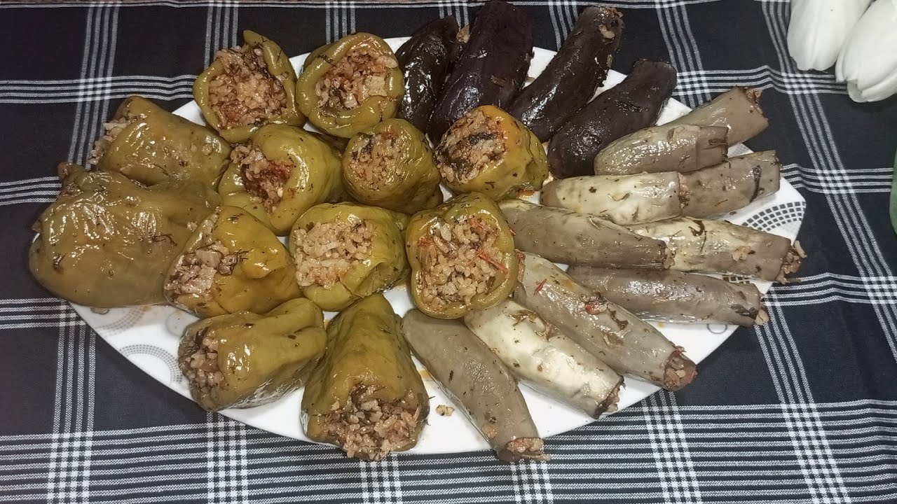 محشي الباذنجان وفلفل اسرار لطعم مميز وتحدي لاول مره هتحلفي به:علا ووصفتها