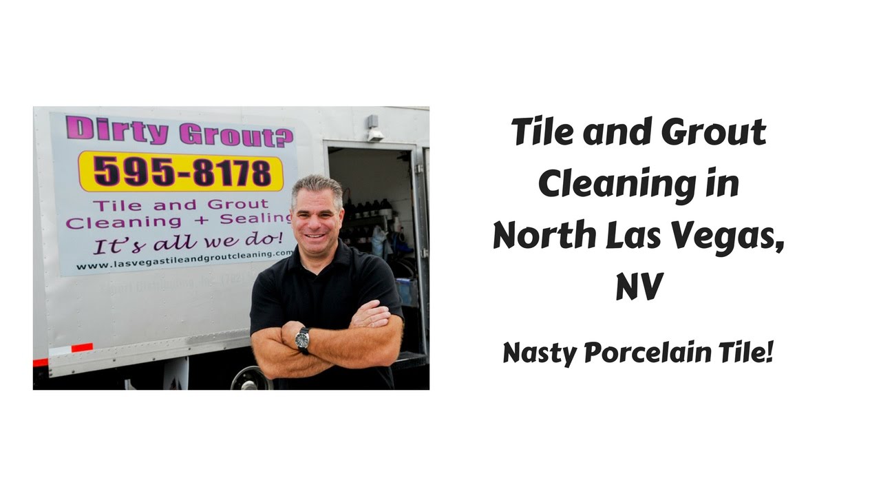 Tile and Grout Cleaning - North Las Vegas - Nasty Porcelain Grout! 