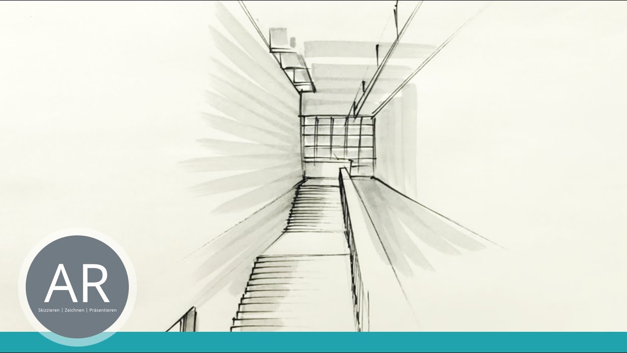 Ein-Punkt-Perspektive richtig zeichnen lernen. Die besten Tricks. Mappenkurs Architektur Berlin