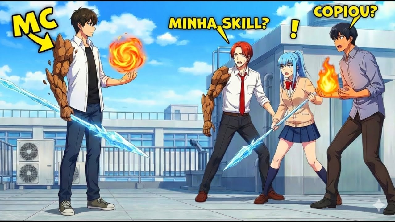 Ele retornou com uma habilidade de cópia e choca a escola inteira! - Manhwa Recap