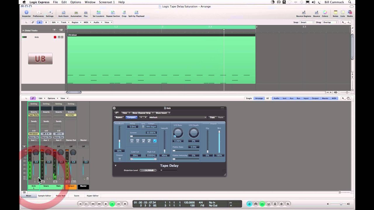 Logic Tape Delay Saturation