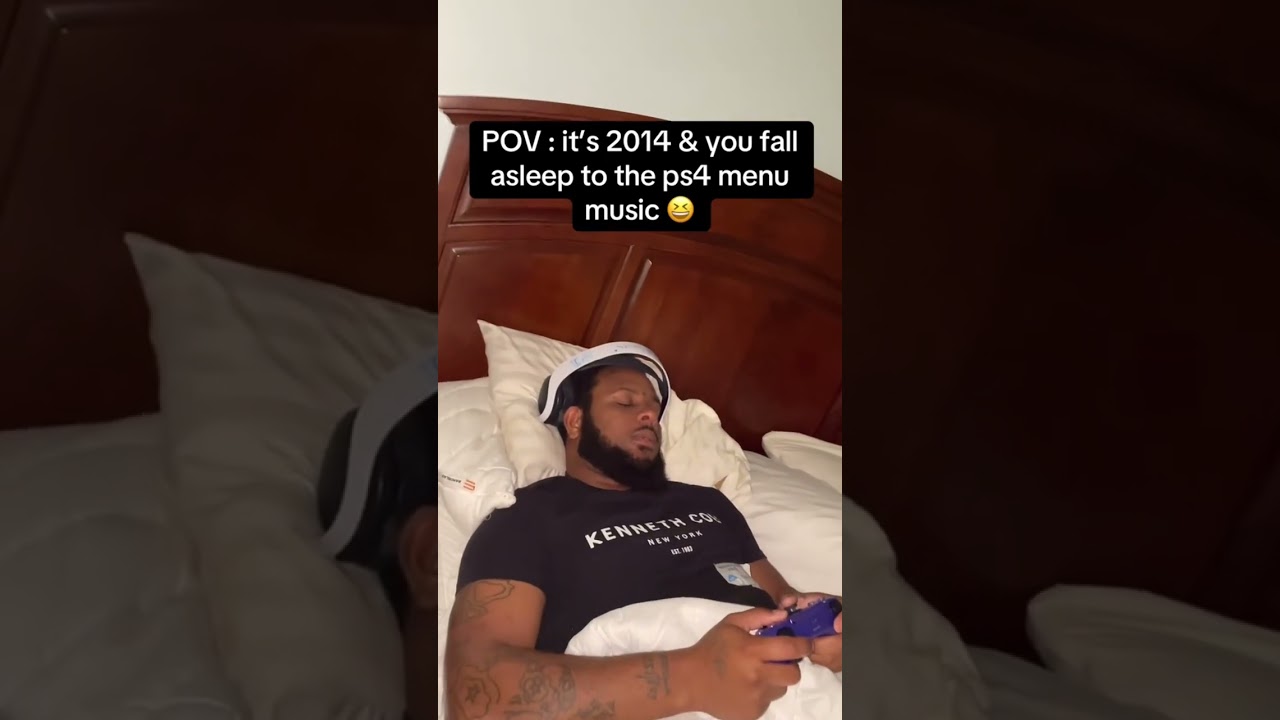 When you fall asleep to the ps4 menu music 😆 #ps4 #funny #menumusic 😂😂