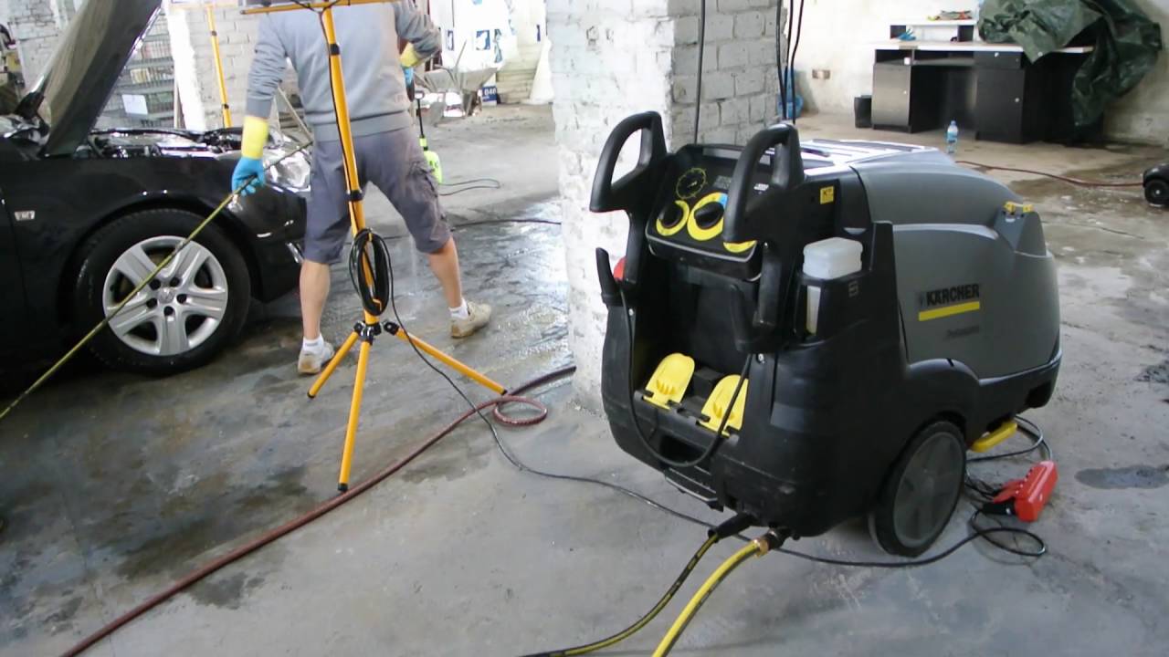 mycie silnika parą karcher hds 8 18 4m