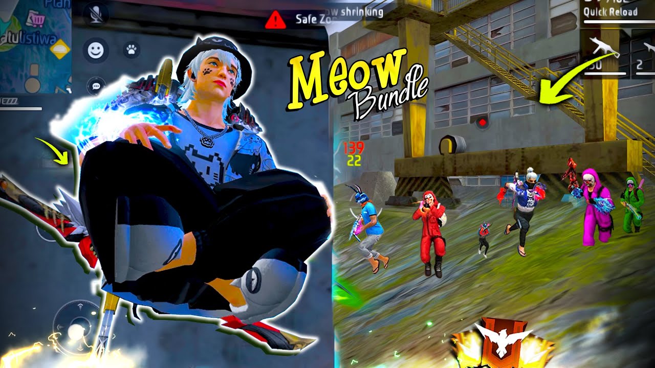 Meow Bundle is OP 🎯 Solo vs Squad Mp40 + Xm8 🤯 22 Kills - Garena free fire | PK GAMERS #freefire