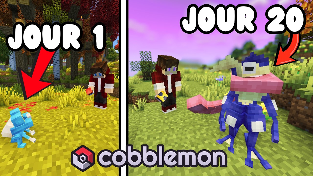 20 JOURS sur un monde MINECRAFT avec des POKÉMON... [COBBLEMON ACADEMY 2.0]