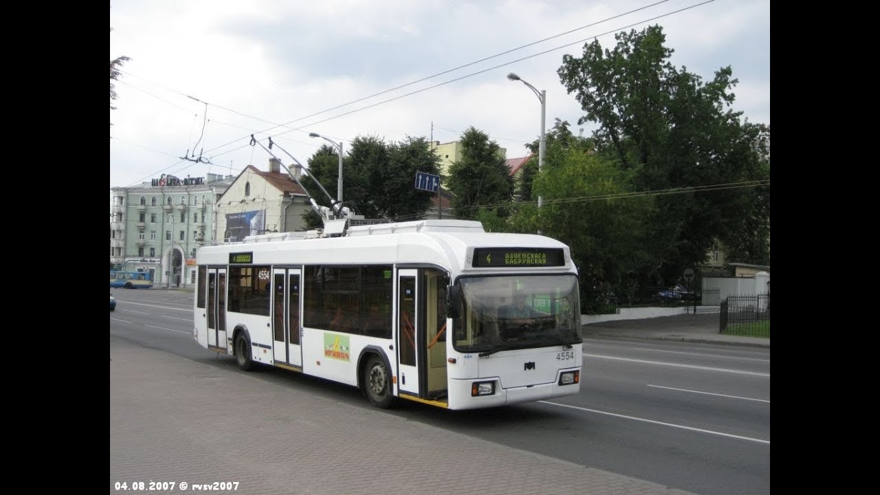 Троллейбус Минска БКМ-32102, борт.№ 4554,марш.7 (28.05.2019)