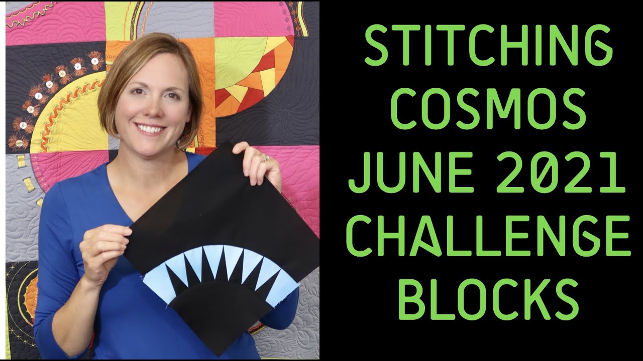 Stitching Cosmos Paper Piecing & Piping Blocks June 2021 Challenge