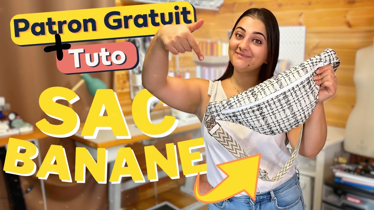 Coudre le Sac Banane ! FACILE + PATRON GRATUIT - DÉBUTANT