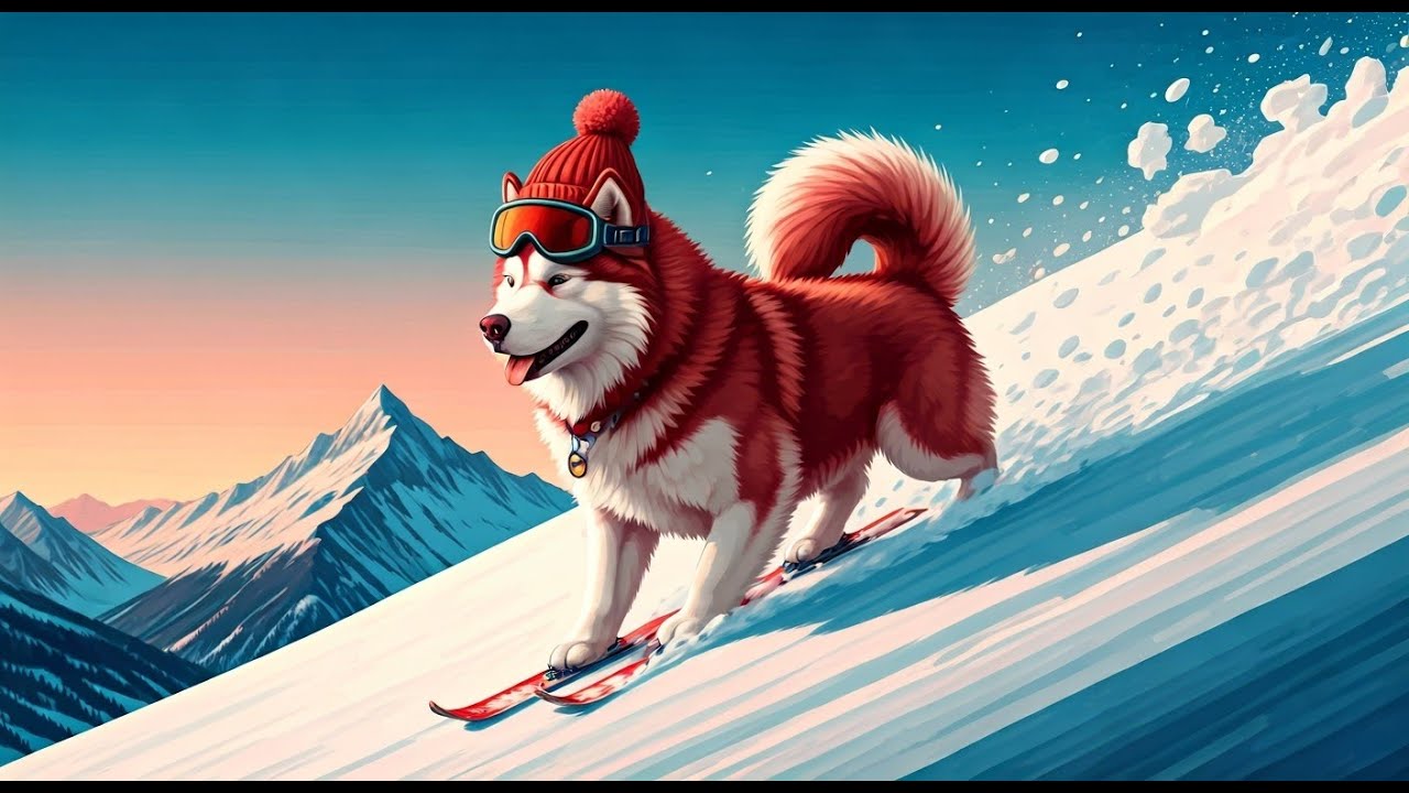 Raven The Amazing Skiing Dog ‼️Live‼️