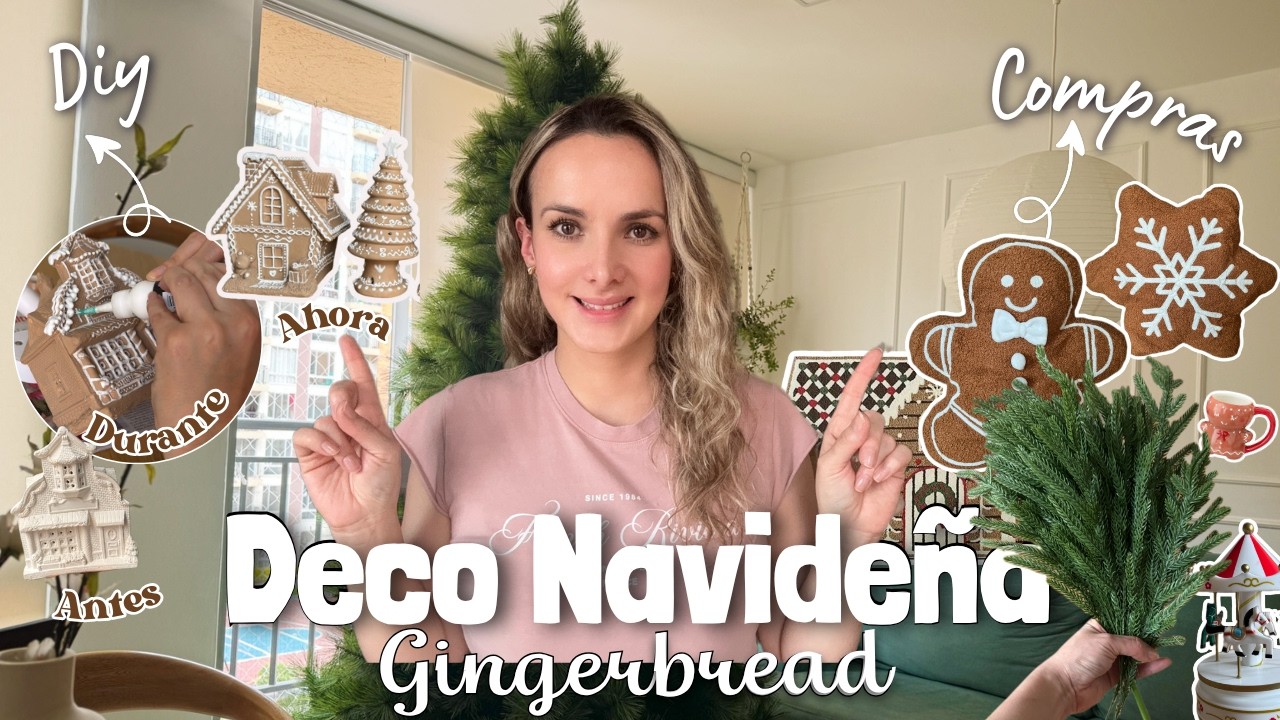 DIY Casitas de Jengibre + Haul Navide&ntilde;o 🍬✨ |  Navidad Gingerbread