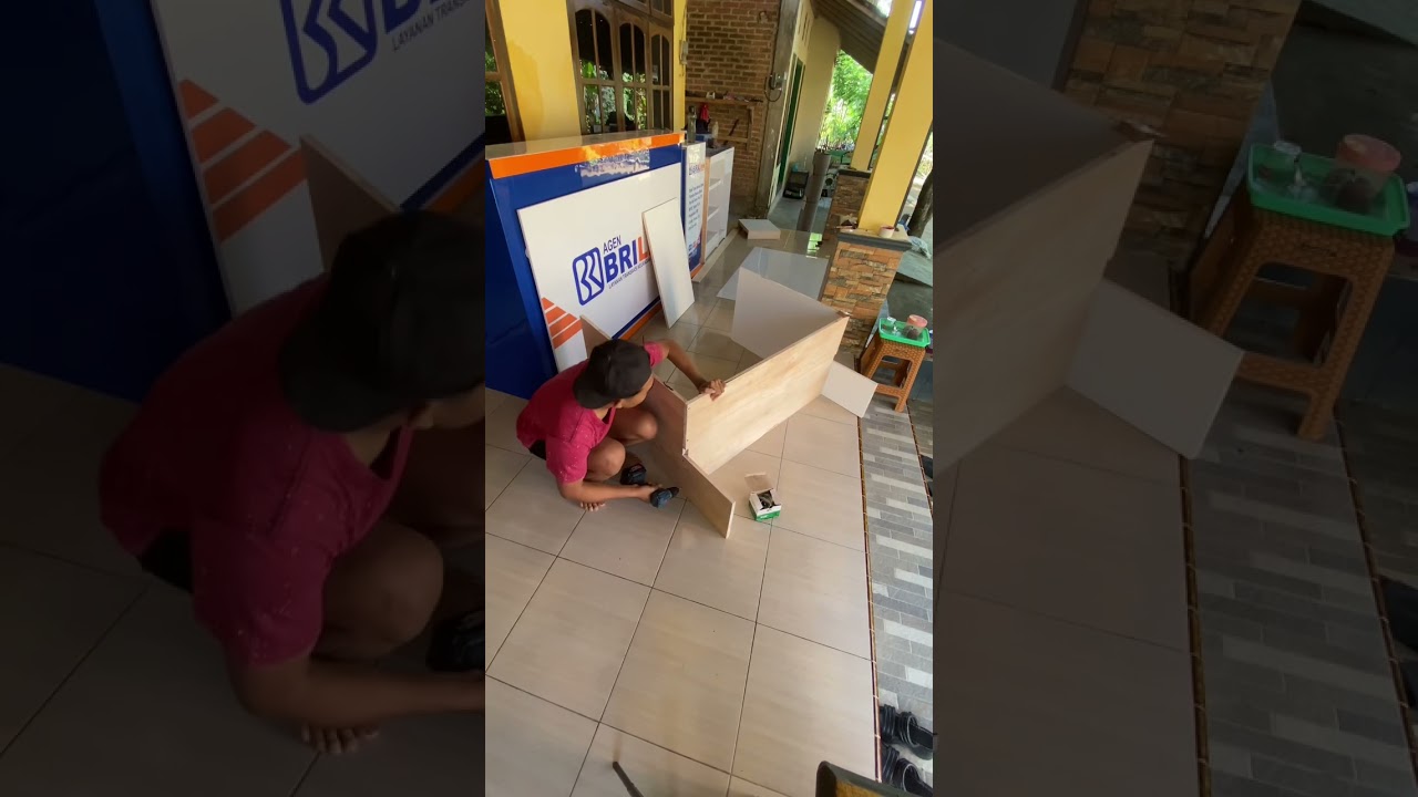 Pembuatan meja brilink sampai selesai #woodworking #diy #mejabrilink