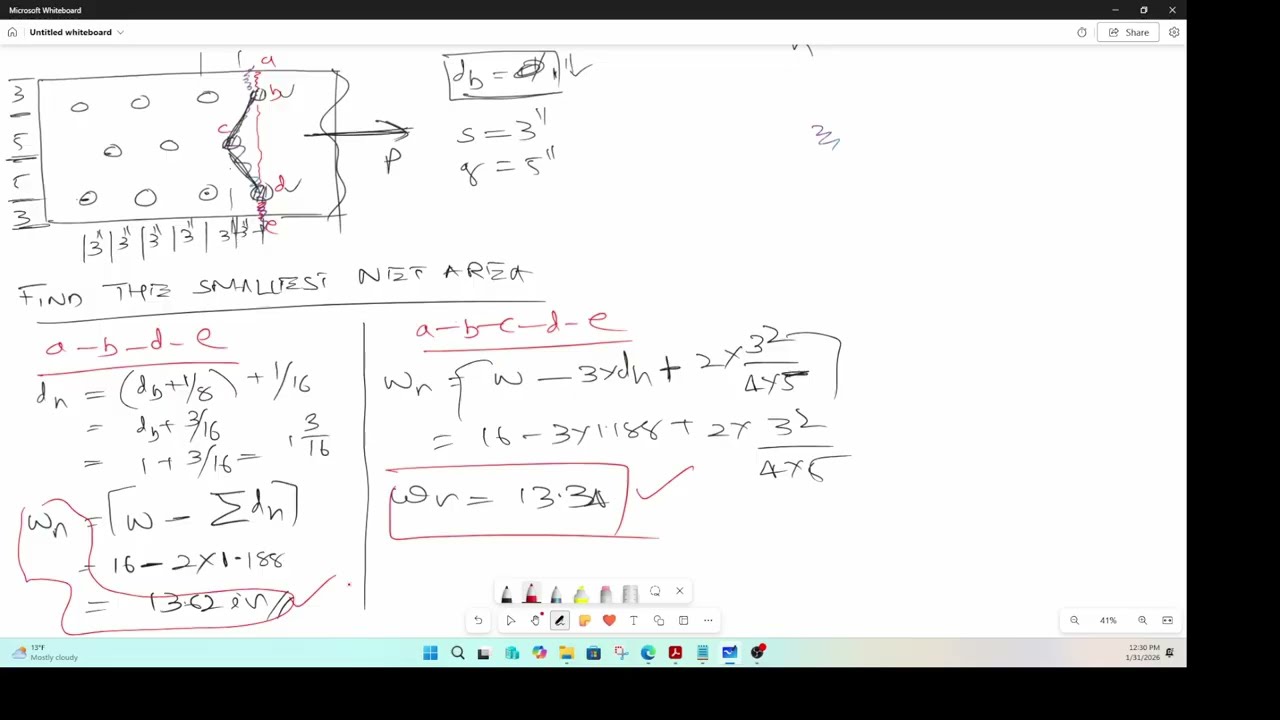 Tension Members Part 5 and Chapter D SCM 15th ed Worked out examples