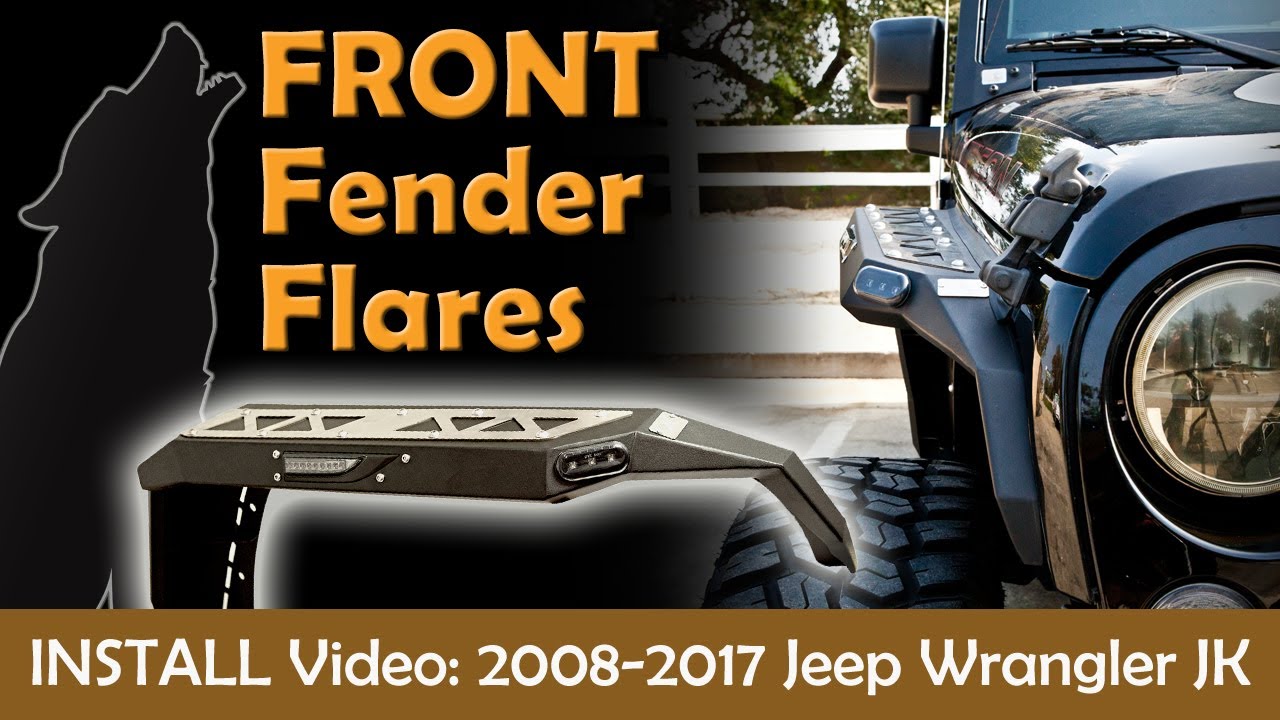 Jeep Wrangler JK Front Fender Flares Install Video for Nixon Offroad