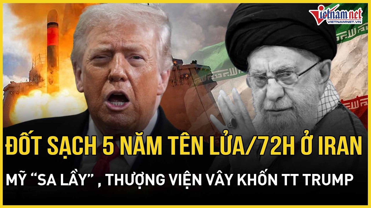 Đốt sạch 5 năm tên lửa/72h chiến Iran: Mỹ sa lầy, lính tử trận 