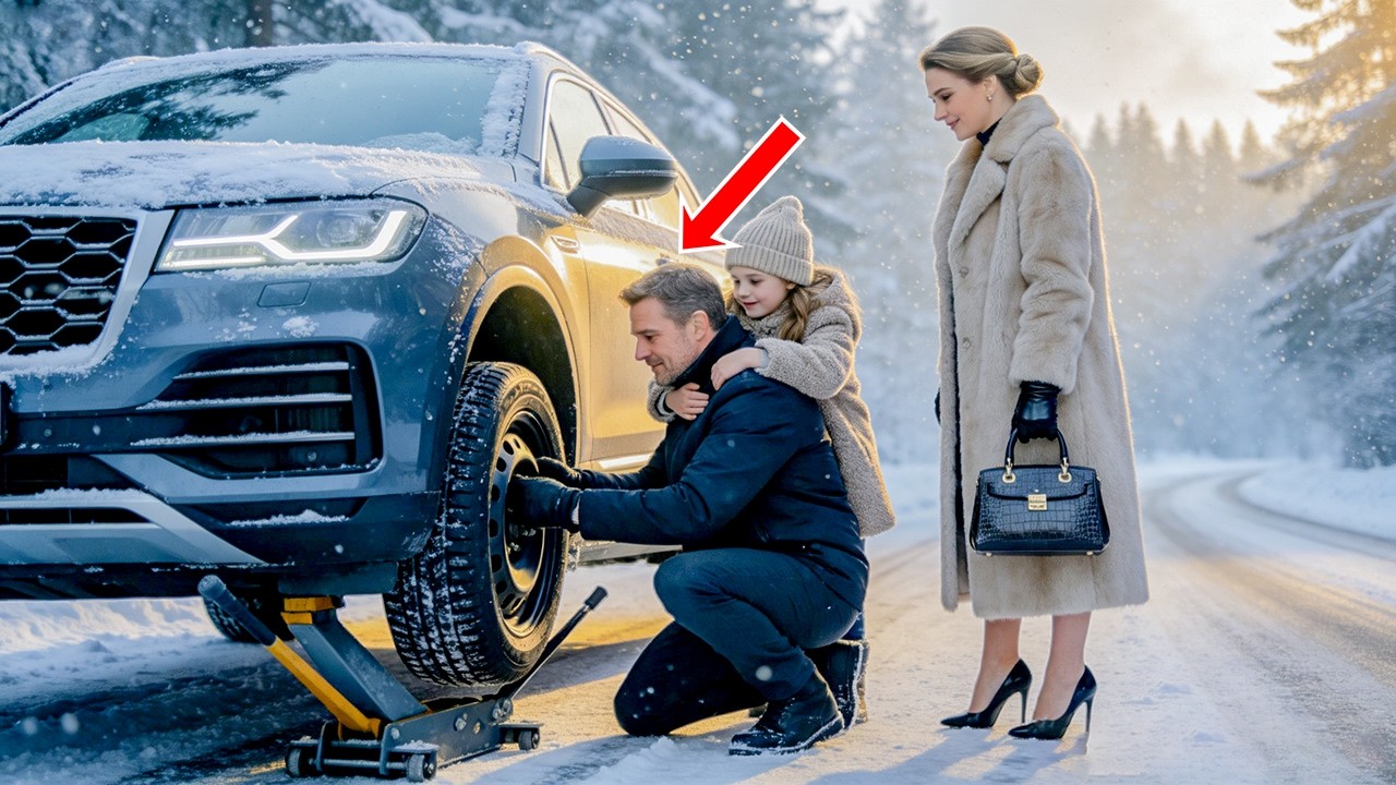 A STRUGGLING SINGLE DAD HELPED A WOMAN CHANGE HER TIRE. SHE TURNED OUT TO BE A BILLIONAIRE