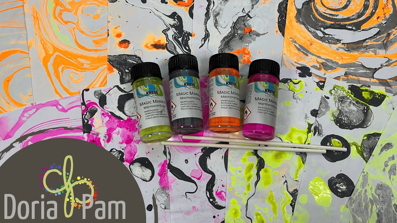 Papier marmorieren mit Marble Paint &ndash; Farben auf Wasser tanzen lassen 🎨✨