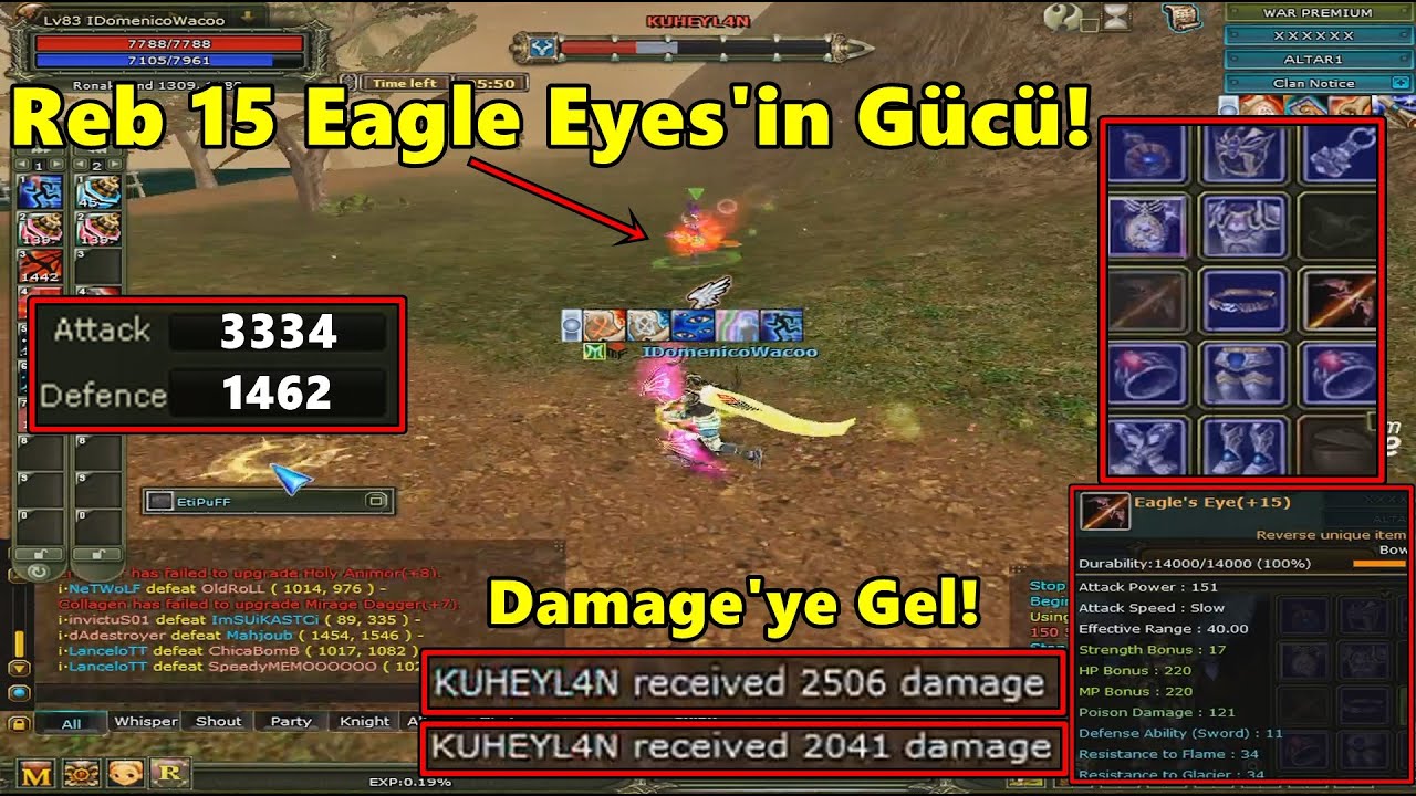 DomenicoWacco - Reb +15 Eagle Eyes İle | Solo PK'ya Çıkıyor! | Knight Online
