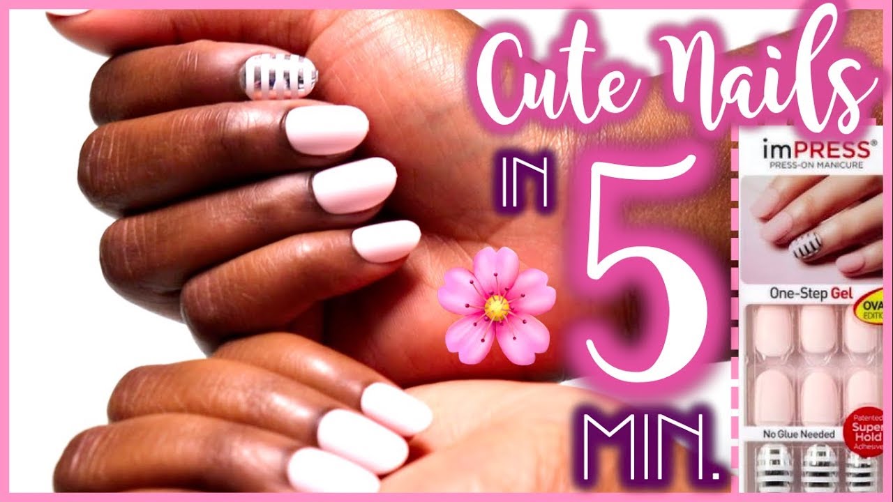 BEST DIY Manicure Look in 5 min. | Kiss imPRESS Nails + DEMO