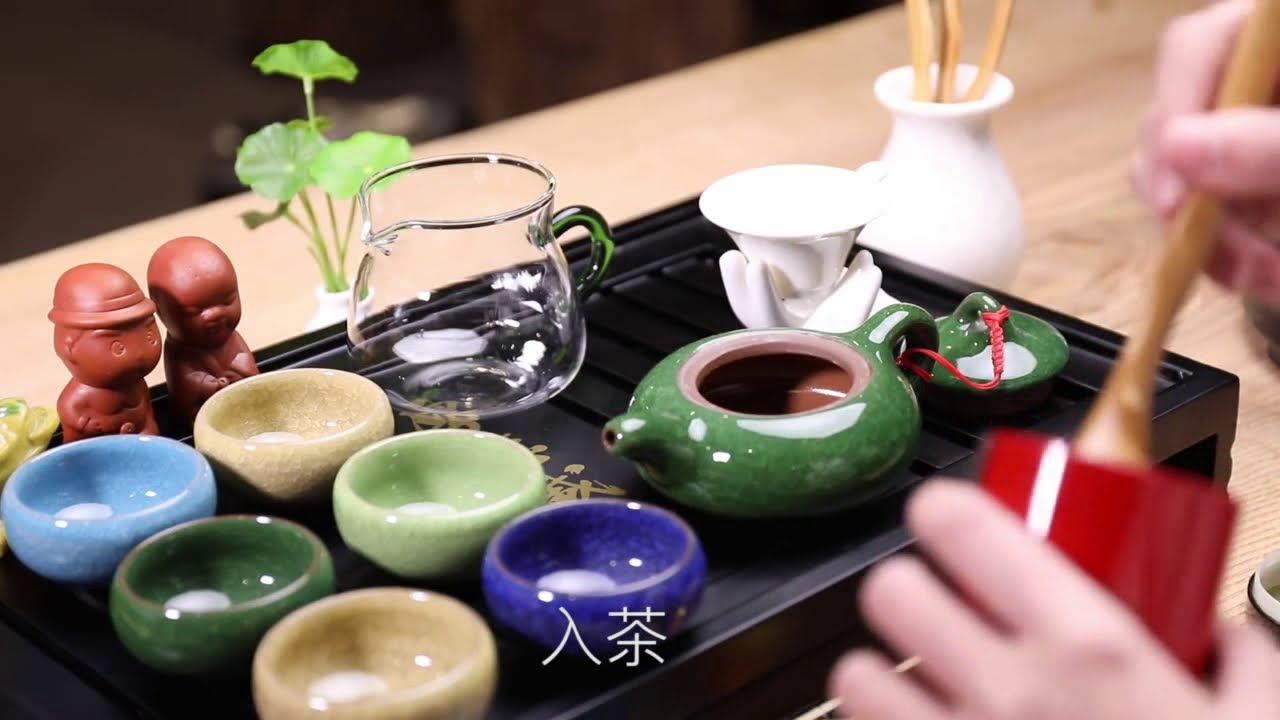 Authentic Chinese Antique Ice-Crackle Traditional Kung Fu Tea Ceremony Sets